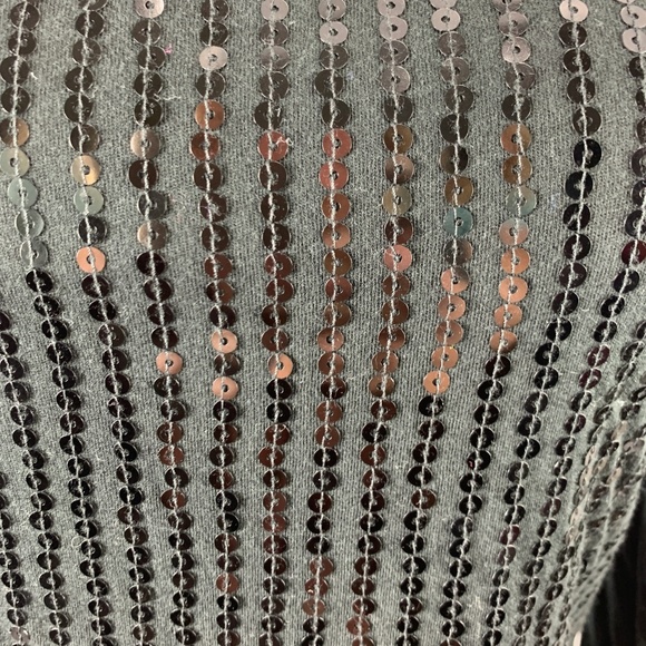 NY&C XS Black Sparkle Top 3/4 Sleeves - Picture 2 of 4